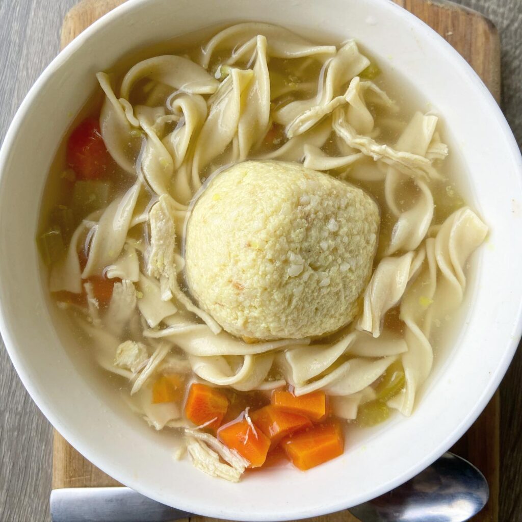 Matzo ball soup from Siegel's Bagelmania